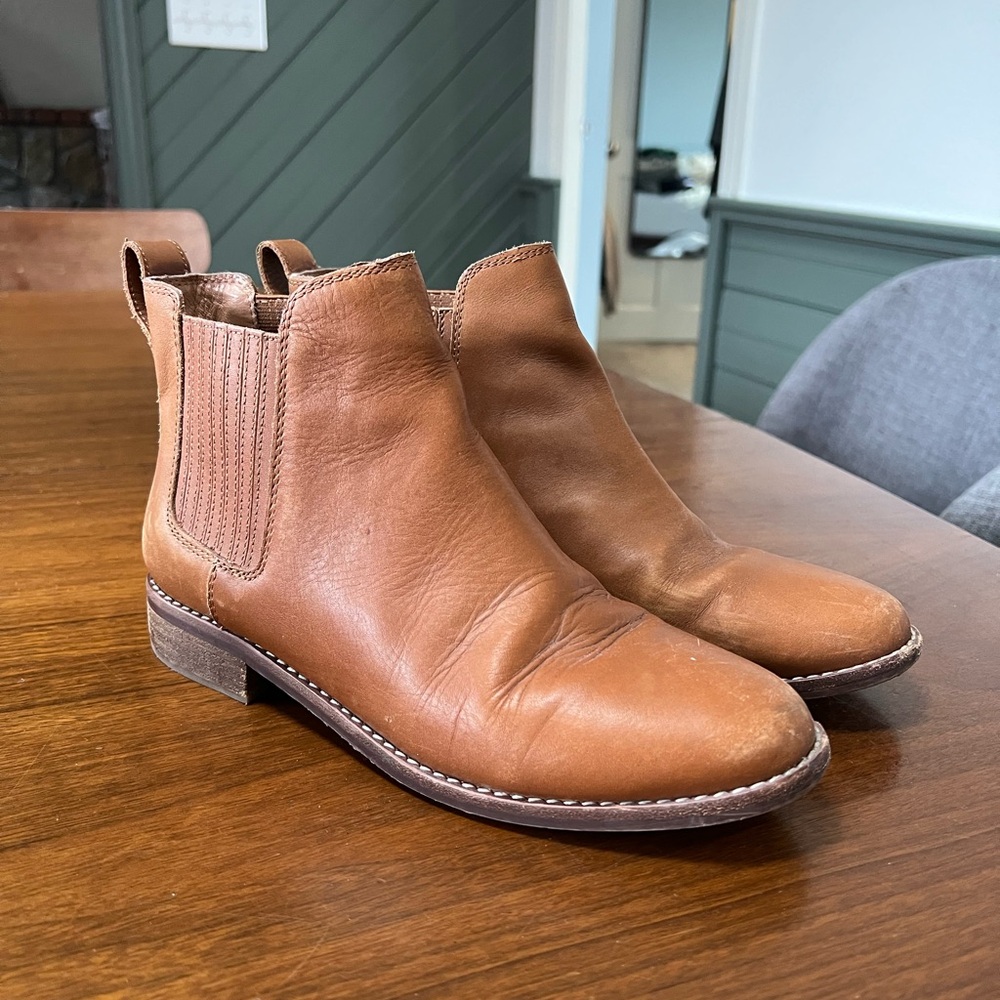 Madewell tan ankle boots size 8